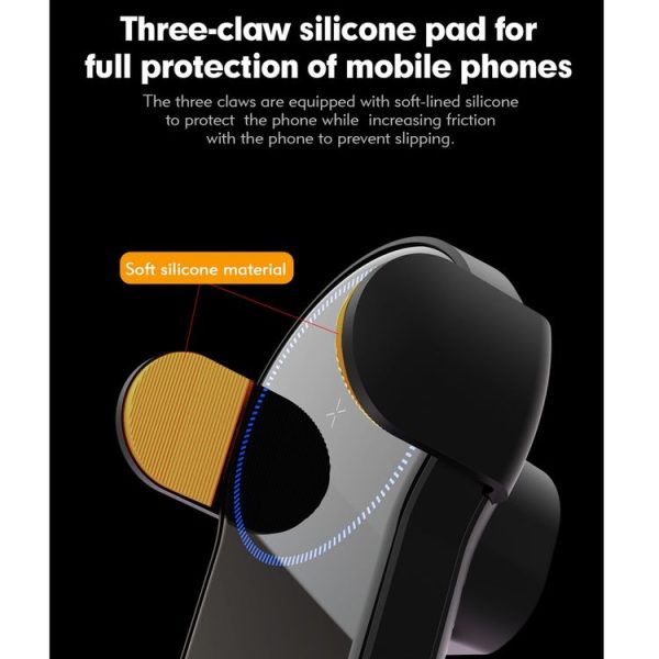 HAMTOD 15W X Smart Car Air Outlet Wireless Charger (Black) - Image 14
