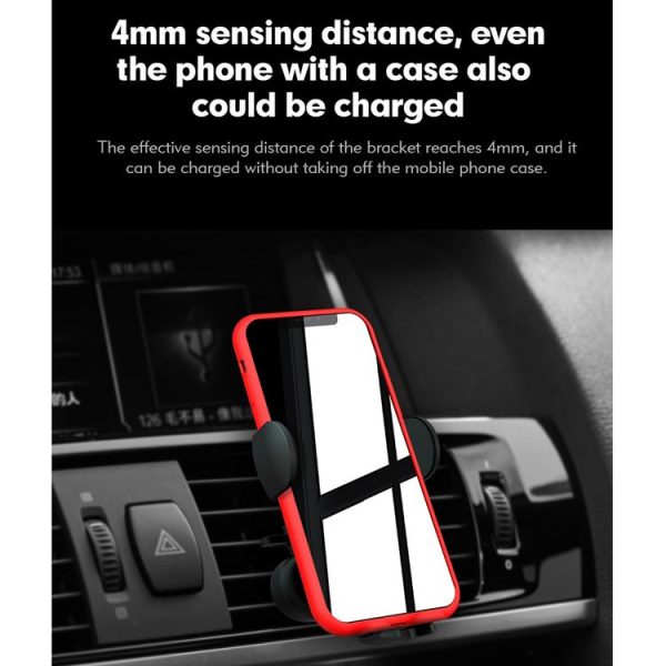 HAMTOD 15W X Smart Car Air Outlet Wireless Charger (Black) - Image 15