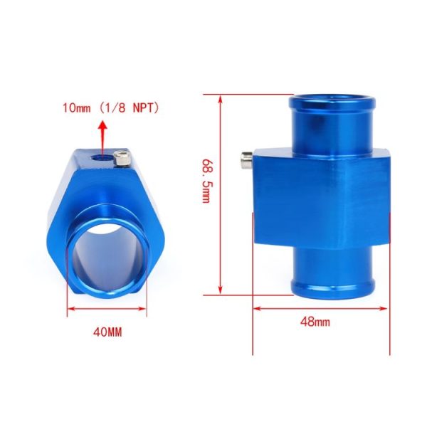 Car Water Temperature Meter Temperature Gauge Joint Pipe Radiator Sensor Adaptor Clamps, Size: 40mm (Blue) - Image 5