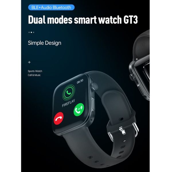 HAMTOD GT3 1.54 inch TFT Screen IP68 Waterproof Smart Watch, Support Music Control / Body Temperature Monitoring / Heart Rate Monitoring / Sleep Monitoring (White) - Image 5