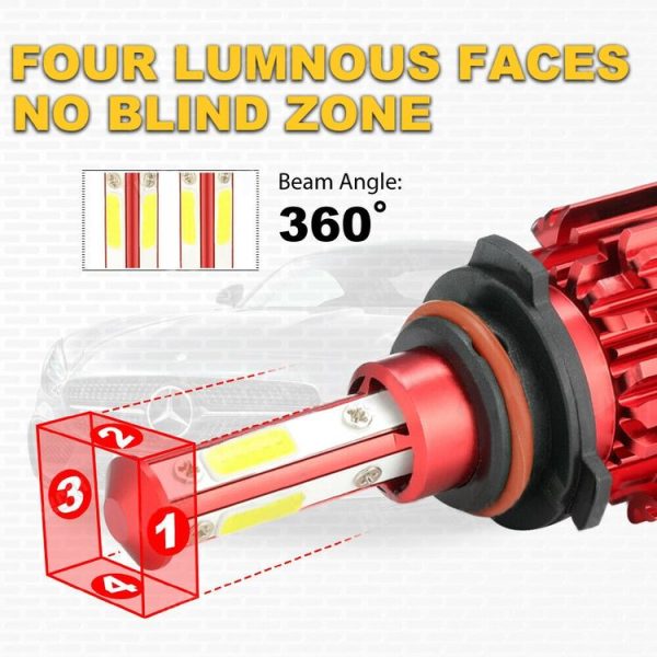 X18 9005 2 PCS DC9-36V / 22W / 6000K / 8000LM IP68 Waterproof Car LED Headlight (White Light) - Image 3