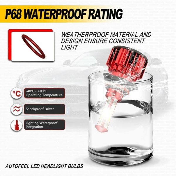 X18 9005 2 PCS DC9-36V / 22W / 6000K / 8000LM IP68 Waterproof Car LED Headlight (White Light) - Image 5