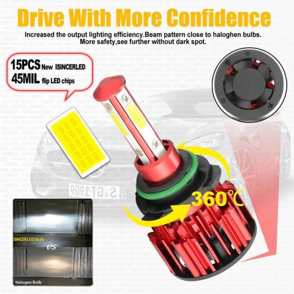 X18 9006 2 PCS DC9-36V / 22W / 6000K / 8000LM IP68 Waterproof Car LED Headlight (White Light) - Image 5