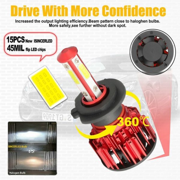 X18 H7 2 PCS DC9-36V / 22W / 6000K / 8000LM IP68 Waterproof Car LED Headlight (White Light) - Image 7