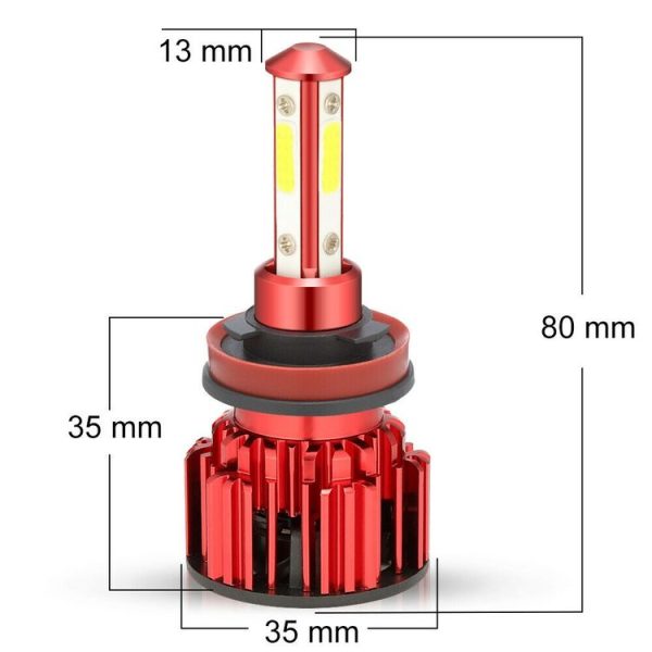 X18 H8 / H9 / H11 2 PCS DC9-36V / 22W / 6000K / 8000LM IP68 Waterproof Car LED Headlight (White Light) - Image 2