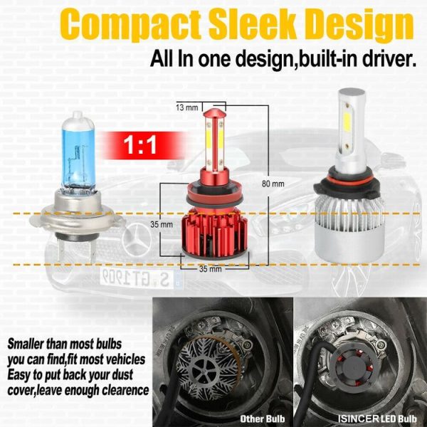 X18 H8 / H9 / H11 2 PCS DC9-36V / 22W / 6000K / 8000LM IP68 Waterproof Car LED Headlight (White Light) - Image 7