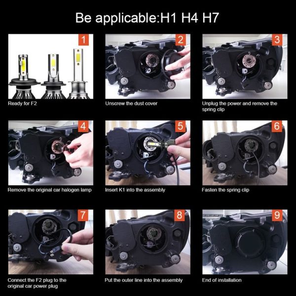 F2 9004 / HB1 2 PCS DC9-36V / 25W / 6000K / 2500LM IP68 Waterproof Car LED Headlight (Cold White Light) - Image 12
