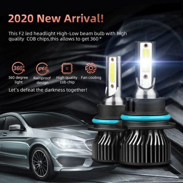 F2 9004 / HB1 2 PCS DC9-36V / 25W / 6000K / 2500LM IP68 Waterproof Car LED Headlight (Cold White Light) - Image 9