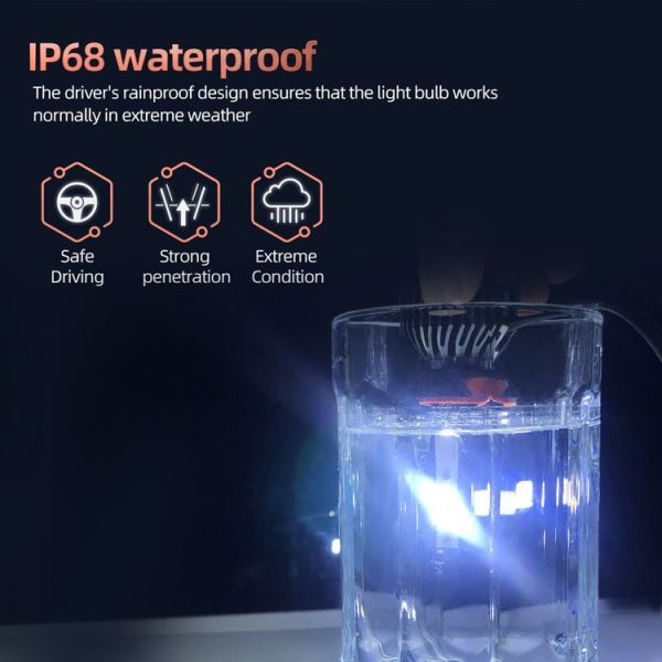 F2 9006 / HB4 2 PCS DC9-36V / 25W / 6000K / 2500LM IP68 Waterproof Car LED Headlight (Cold White Light) - Image 5