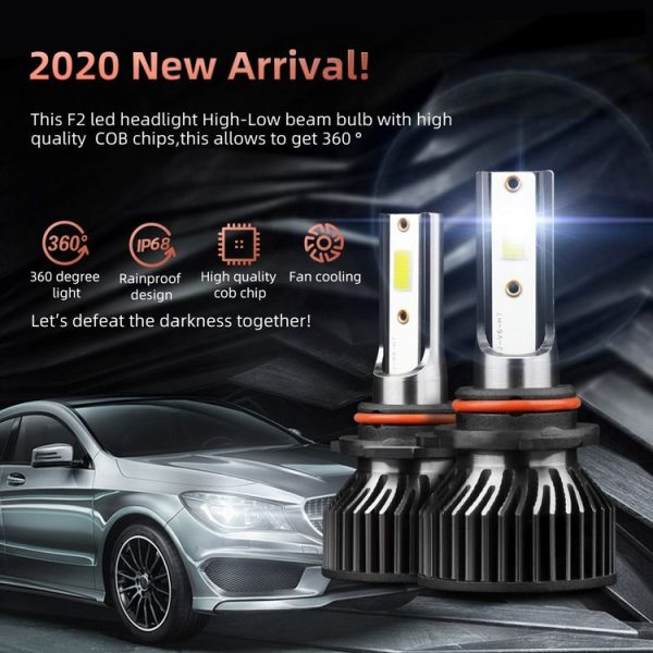 F2 9006 / HB4 2 PCS DC9-36V / 25W / 6000K / 2500LM IP68 Waterproof Car LED Headlight (Cold White Light) - Image 9