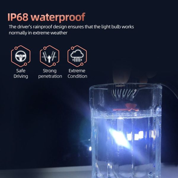 F2 H4 / HB2 / 9003 2 PCS DC9-36V / 25W / 6000K / 2500LM IP68 Waterproof Car LED Headlight (Cold White Light) - Image 5