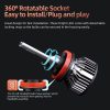 F2 H8 / H9 / H11 2 PCS DC9-36V / 25W / 6000K / 2500LM IP68 Waterproof Car LED Headlight (Cold White Light) - Image 7