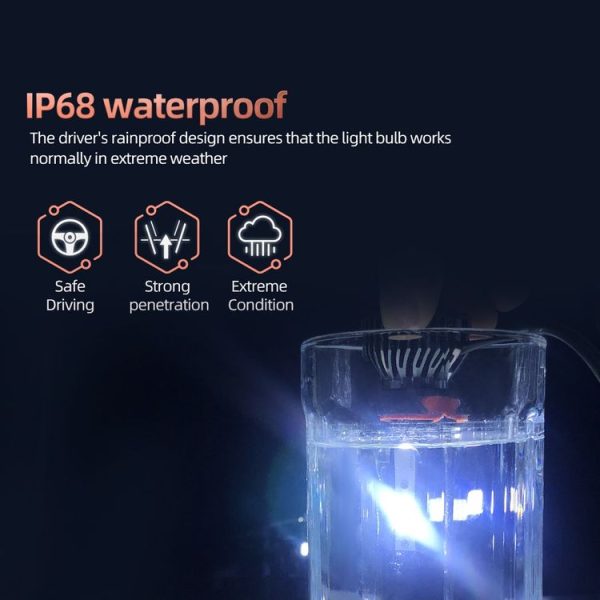 F2 H13 2 PCS DC9-36V / 25W / 6000K / 2500LM IP68 Waterproof Car LED Headlight (Cold White Light) - Image 5