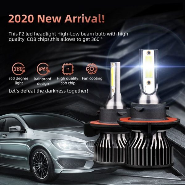 F2 H13 2 PCS DC9-36V / 25W / 6000K / 2500LM IP68 Waterproof Car LED Headlight (Cold White Light) - Image 9