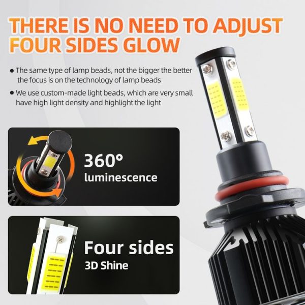 M6 9005 / HB3 / H10 2 PCS DC9-36V / 25W / 6000K / 2500LM IP68 Waterproof Car LED Headlight (Cold White Light) - Image 5