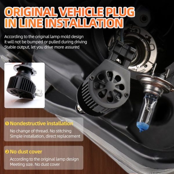 M6 H7 2 PCS DC9-36V / 25W / 6000K / 2500LM IP68 Waterproof Car LED Headlight (Cold White Light) - Image 8