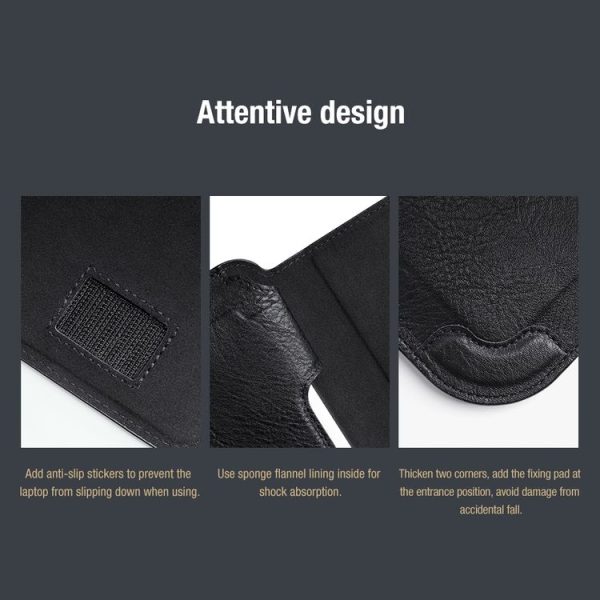 NILLKIN Water Wave Texture Versatile Laptop Sleeve For 14.0 inch and Below (Black) - Image 10