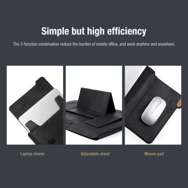 NILLKIN Water Wave Texture Versatile Laptop Sleeve For 14.0 inch and Below (Black) - Image 3