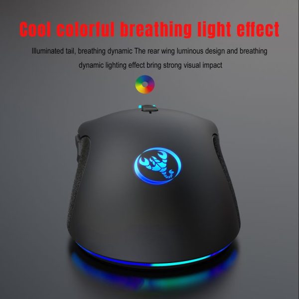 HXSJ A883 7 Keys 6400DPI RGB Light Mechanical Gaming Wired Mouse - Image 14