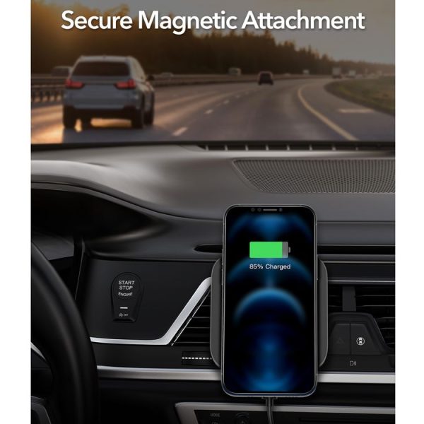 ESR 2C502 HaloLock Magnetic Car Wireless Charger for iPhone 12 Series (Black) - Image 13