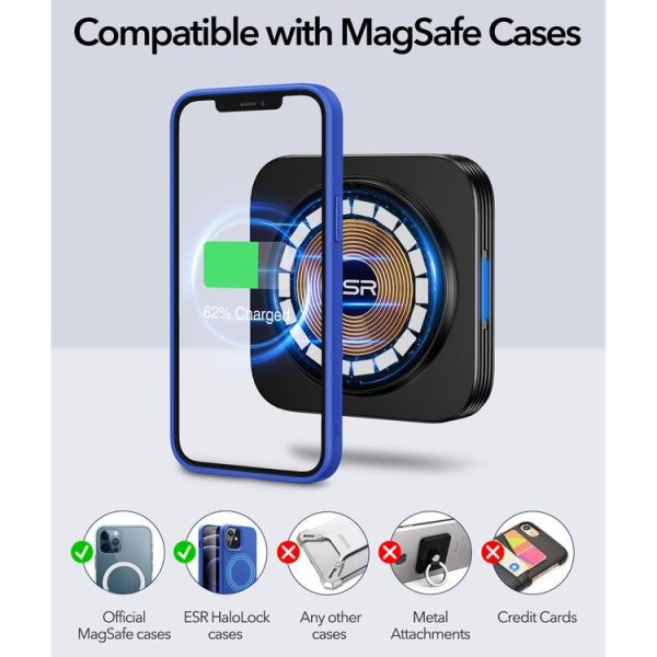 ESR 2C502 HaloLock Magnetic Car Wireless Charger for iPhone 12 Series (Black) - Image 7