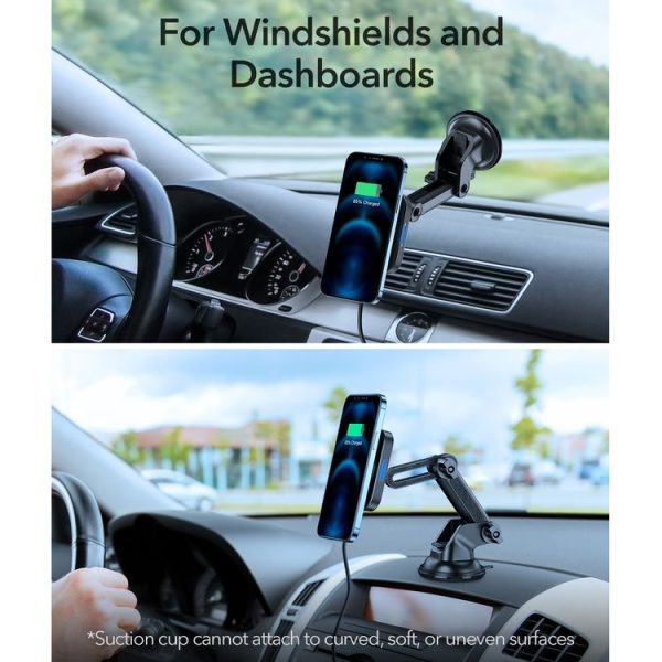 ESR 2C502A HaloLock Magnetic Car Dashboard Wireless Charger for iPhone 12 Series (Black) - Image 10
