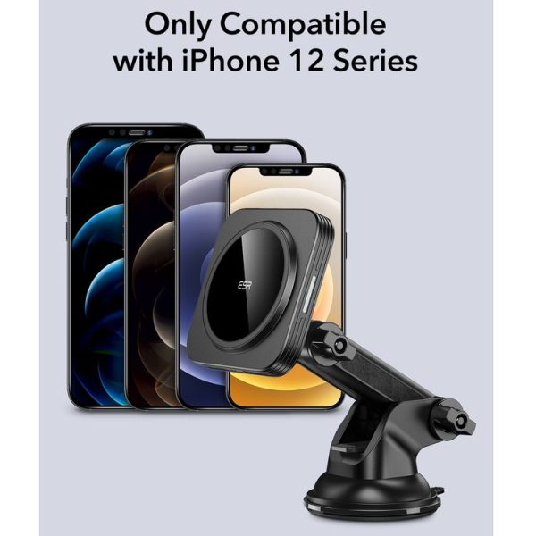 ESR 2C502A HaloLock Magnetic Car Dashboard Wireless Charger for iPhone 12 Series (Black) - Image 6