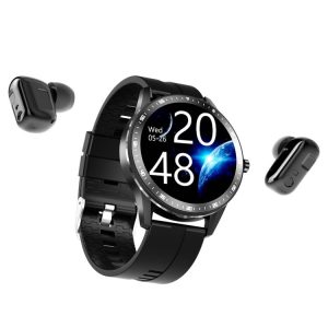 X6 1.28 inch Touch Screen IP67 Waterproof Smart Earphone Watch, Support Heart Rate Monitoring / Sleep Monitoring / Bluetooth Call (Black)