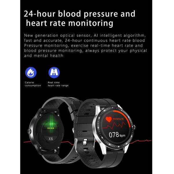 X6 1.28 inch Touch Screen IP67 Waterproof Smart Earphone Watch, Support Heart Rate Monitoring / Sleep Monitoring / Bluetooth Call (Black) - Image 11