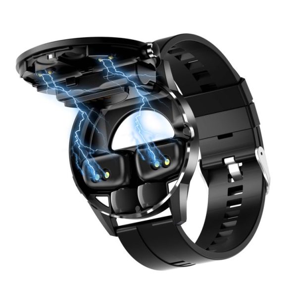 X6 1.28 inch Touch Screen IP67 Waterproof Smart Earphone Watch, Support Heart Rate Monitoring / Sleep Monitoring / Bluetooth Call (Black) - Image 3