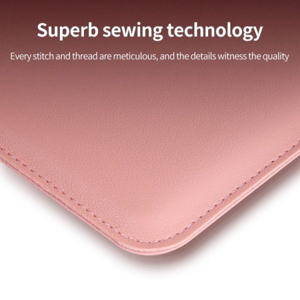 Litchi Pattern PU Leather Waterproof Ultra-thin Protection Liner Bag Briefcase Laptop Carrying Bag for 15 inch Laptops (Navy Blue) - Image 10