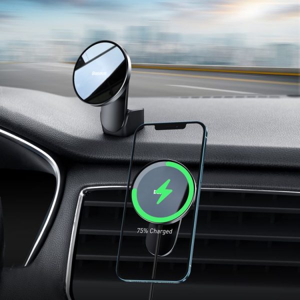 Baseus WXJN-01 Big Energy Car Mount Wireless Charger(For Dashboards and Air Outlets) (Cyan Black)