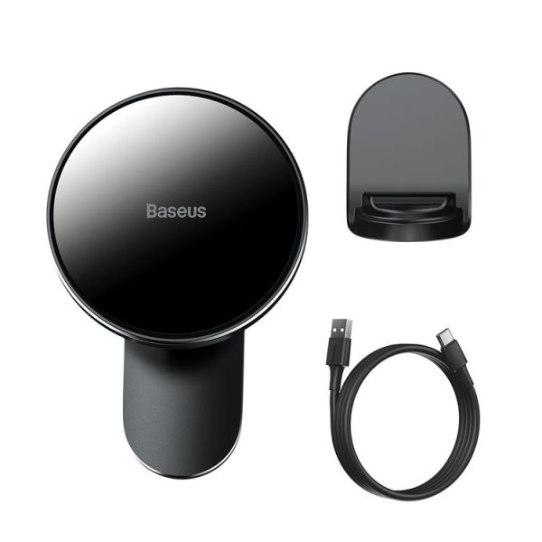 Baseus WXJN-01 Big Energy Car Mount Wireless Charger(For Dashboards and Air Outlets) (Cyan Black) - Image 6