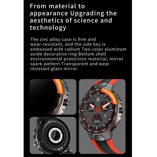 E15 1.28 inch IPS Color Screen IP68 Waterproof Smart Wristband, Support Menstrual Cycle Reminder / Heart Rate Monitoring / Sleep Monitoring (Orange) - Image 3