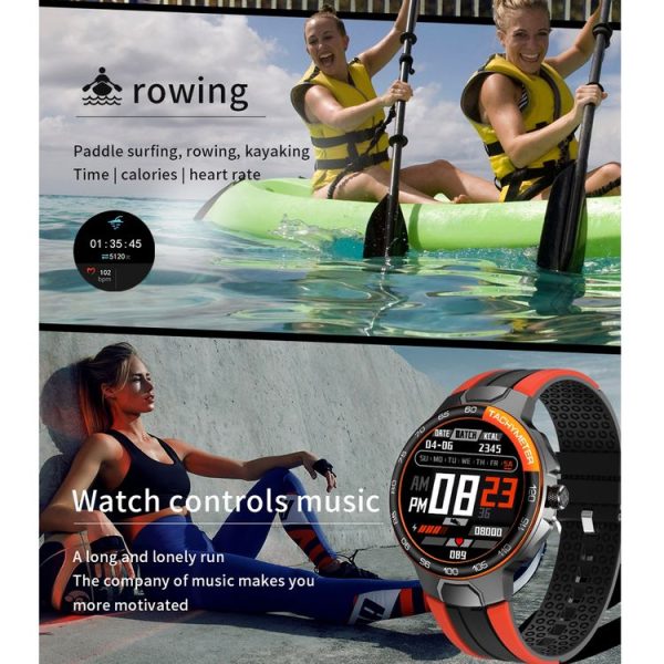 E15 1.28 inch IPS Color Screen IP68 Waterproof Smart Wristband, Support Menstrual Cycle Reminder / Heart Rate Monitoring / Sleep Monitoring (Orange) - Image 5
