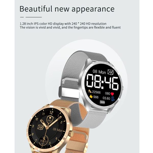 Q9L 1.28 inch IPS Color Screen IP67 Waterproof Smart Watch, Support Blood Pressure Monitoring / Heart Rate Monitoring / Sleep Monitoring (Silver) - Image 3
