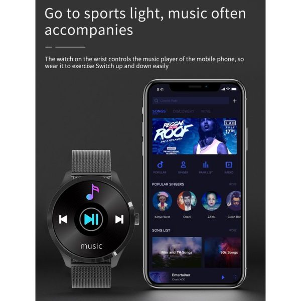 Q9L 1.28 inch IPS Color Screen IP67 Waterproof Smart Watch, Support Blood Pressure Monitoring / Heart Rate Monitoring / Sleep Monitoring (Silver) - Image 4