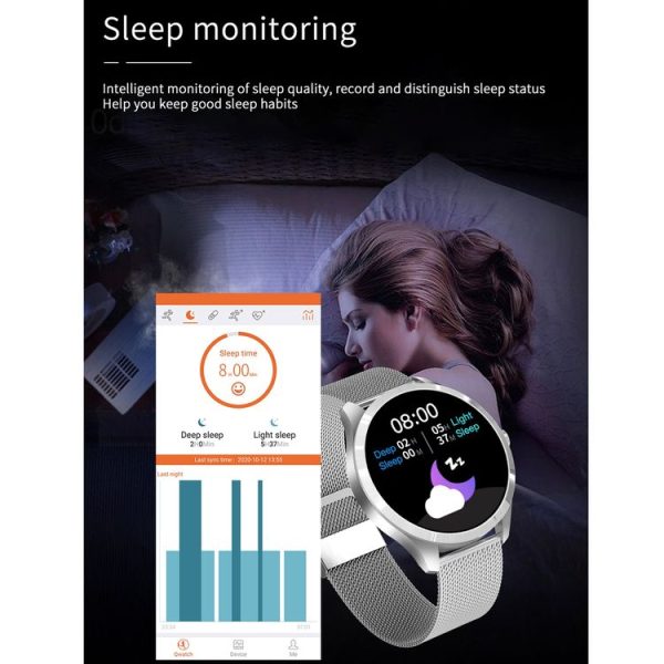 Q9L 1.28 inch IPS Color Screen IP67 Waterproof Smart Watch, Support Blood Pressure Monitoring / Heart Rate Monitoring / Sleep Monitoring (Silver) - Image 6