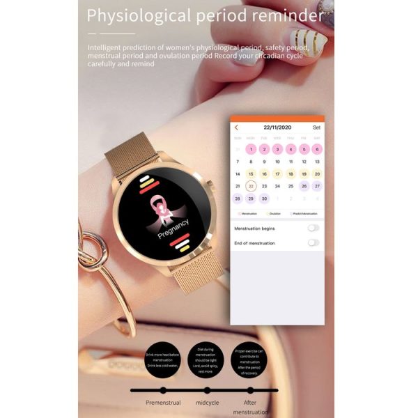 Q9L 1.28 inch IPS Color Screen IP67 Waterproof Smart Watch, Support Blood Pressure Monitoring / Heart Rate Monitoring / Sleep Monitoring (Silver) - Image 9