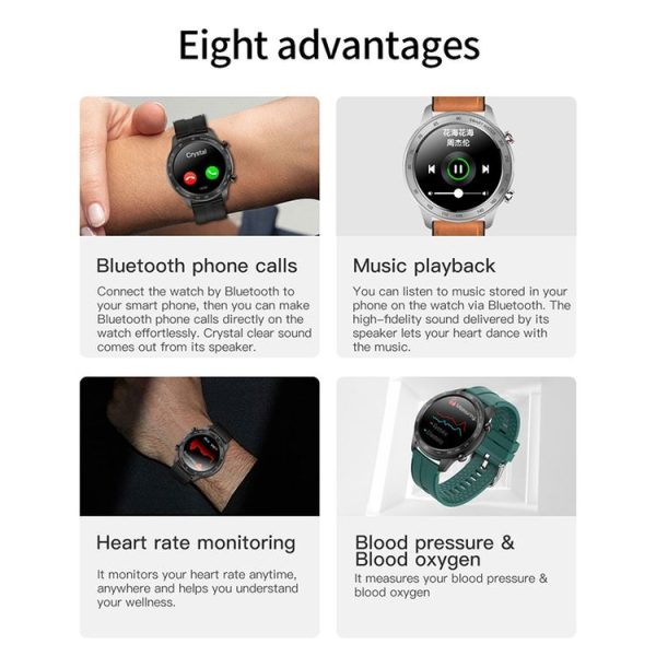 MX5 1.3 inch IPS Screen IP68 Waterproof Smart Watch, Support Bluetooth Call / Heart Rate Monitoring / Sleep Monitoring, Style: Silicone Strap (Black) - Image 4