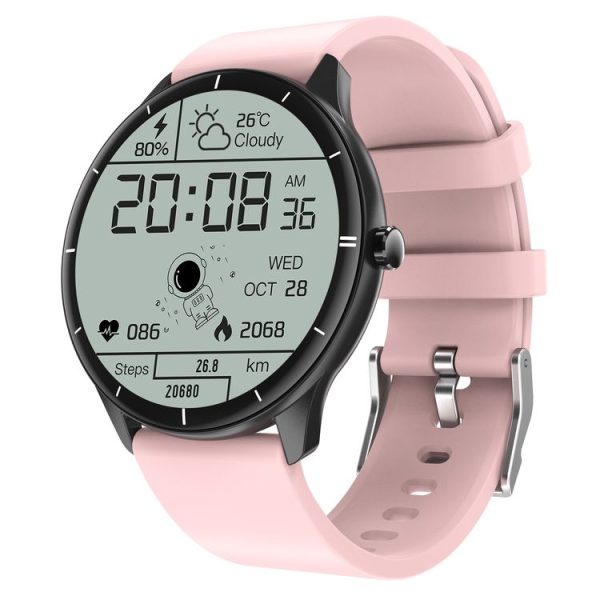 Q21 1.28 inch TFT Screen IP68 Waterproof Smart Watch, Support Body Temperature Detection / Heart Rate Monitoring / Sleep Monitoring (Pink)