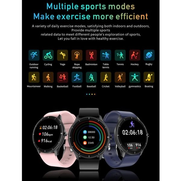 Q21 1.28 inch TFT Screen IP68 Waterproof Smart Watch, Support Body Temperature Detection / Heart Rate Monitoring / Sleep Monitoring (Pink) - Image 10