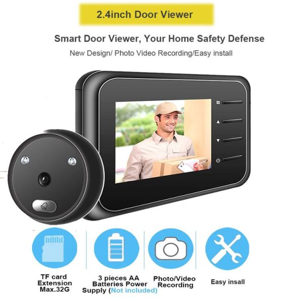 R11 2.4 inch TFT LCD Display Night Vision Photo Video Electronic Cat Eye Doorbell - Image 2