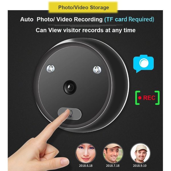 R11 2.4 inch TFT LCD Display Night Vision Photo Video Electronic Cat Eye Doorbell - Image 4