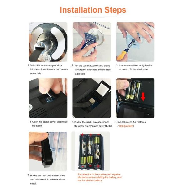 R11 2.4 inch TFT LCD Display Night Vision Photo Video Electronic Cat Eye Doorbell - Image 7