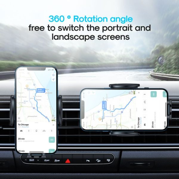 JOYROOM JR-ZS258 360-degree Rotating Stretching Mechanical Air Vent Car Holder for 4.7-6.9 inch Mobile Phones - Image 4