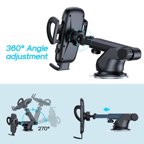 JOYROOM JR-ZS258 360-degree Rotating Stretching Mechanical Dashboard Car Holder for 4.7-6.9 inch Mobile Phones - Image 3