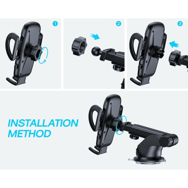 JOYROOM JR-ZS258 360-degree Rotating Stretching Mechanical Dashboard Car Holder for 4.7-6.9 inch Mobile Phones - Image 7