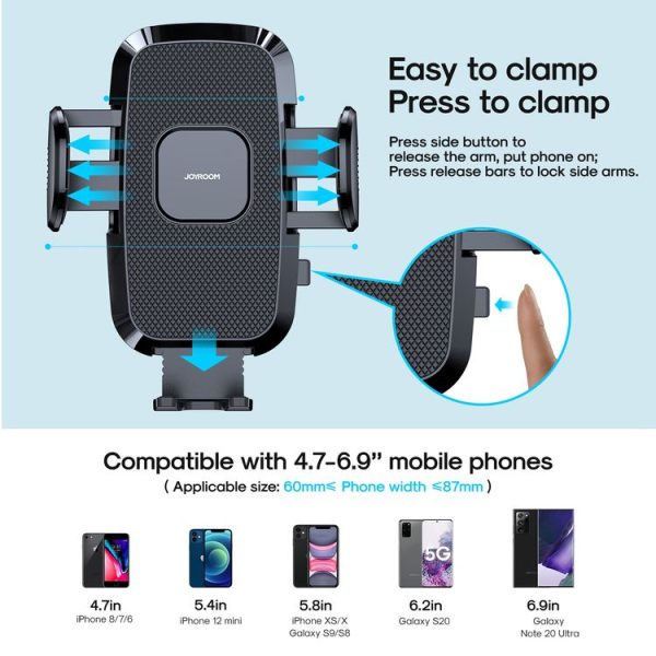 JOYROOM JR-ZS259 360-degree Rotating Stretching Mechanical Car Air Vent Holder for 4.7-6.9 inch Mobile Phones - Image 2