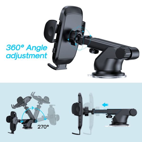 JOYROOM JR-ZS259 360-degree Rotating Stretching Mechanical Dashboard Car Holder for 4.7-6.9 inch Mobile Phones - Image 3